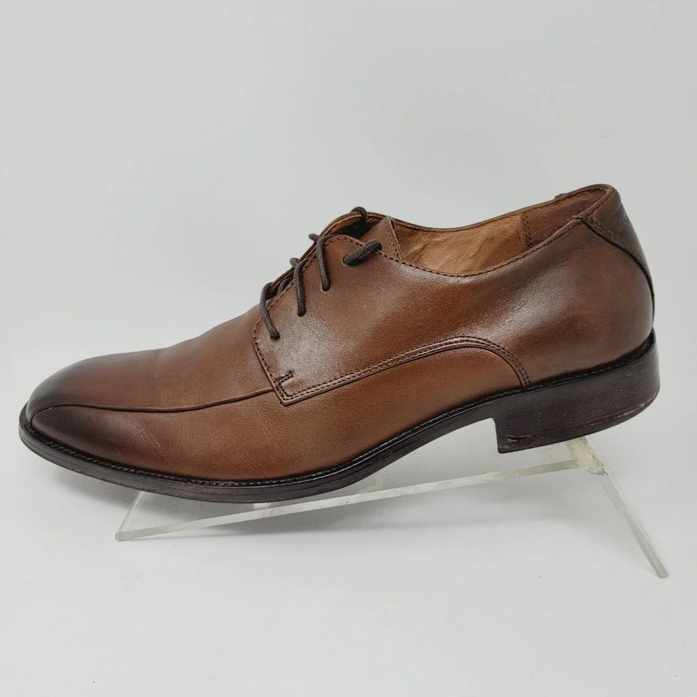 Mark Nason Mens Oxfords Sz 11.5 M Brown Bicycle Toe Memory Foam Lux Dress Shoes